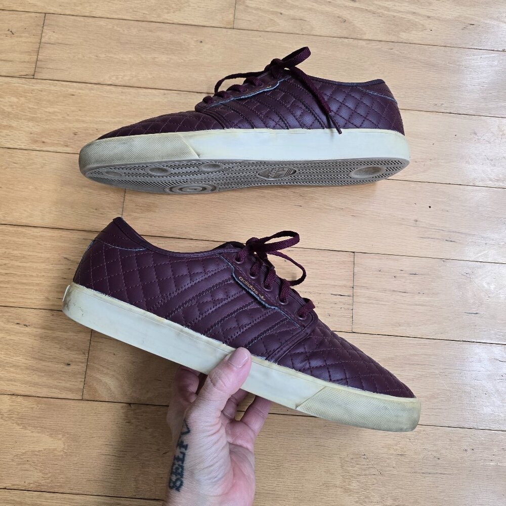 Adidas | Seeley burgundy quilted leather skater sneakers | MENS 9.5